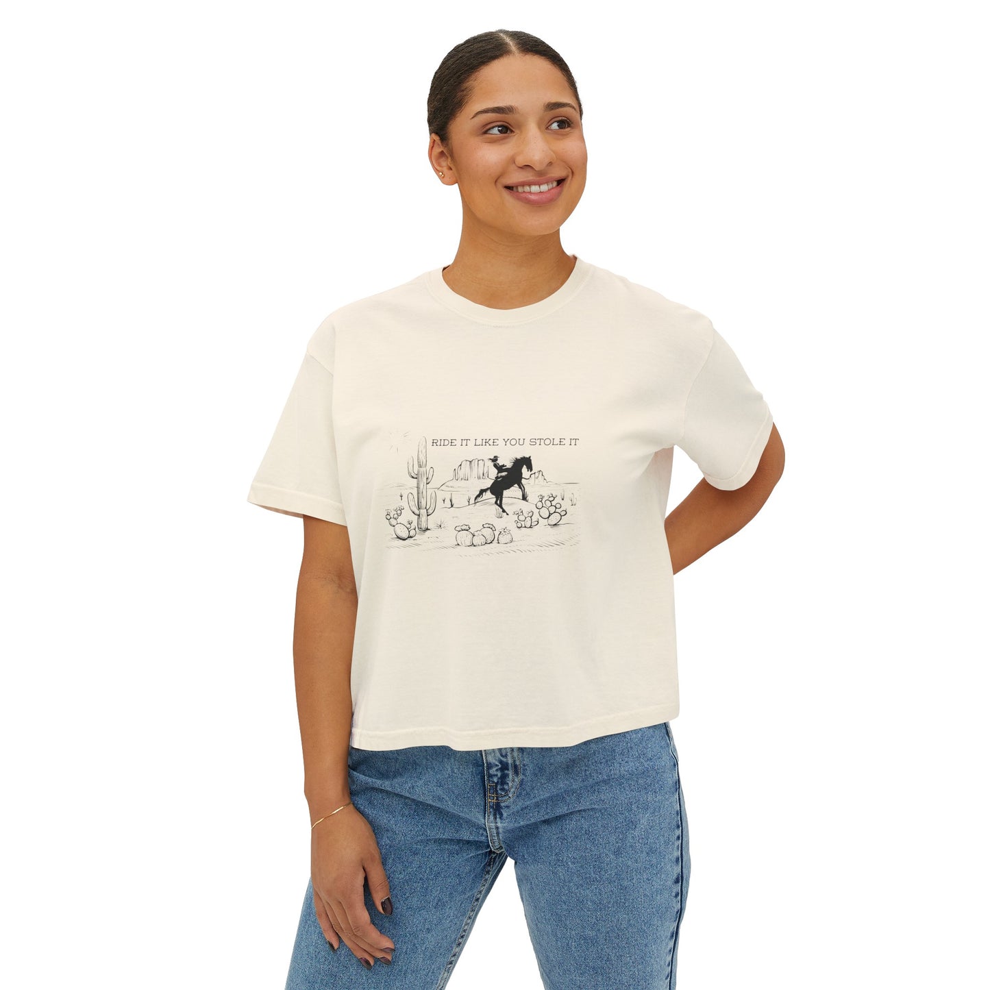 Ride it Like You Stole It Women's Boxy Tee