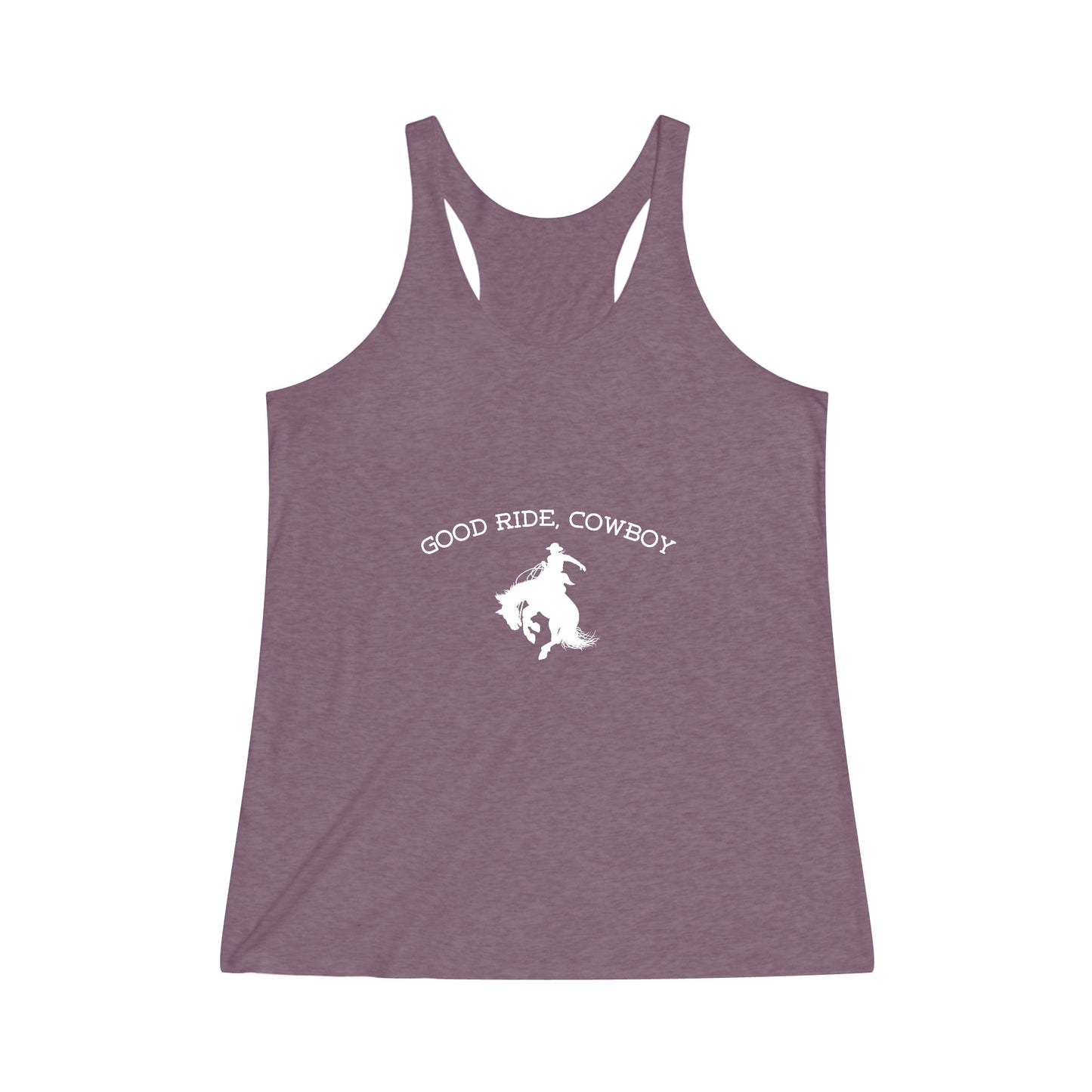 Good Ride, Cowboy Women's Tri-Blend Racerback Tank