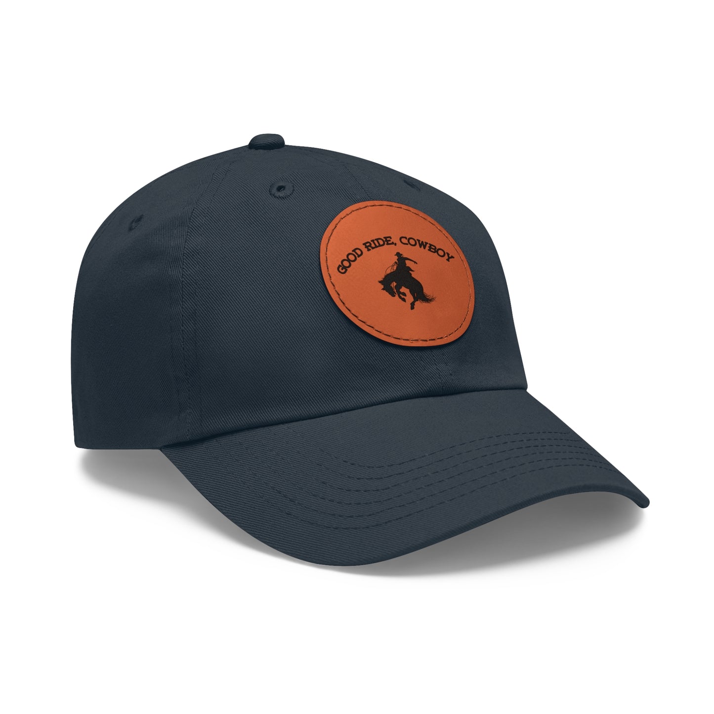 Good Ride, Cowboy Hat with Leather Patch (Round)