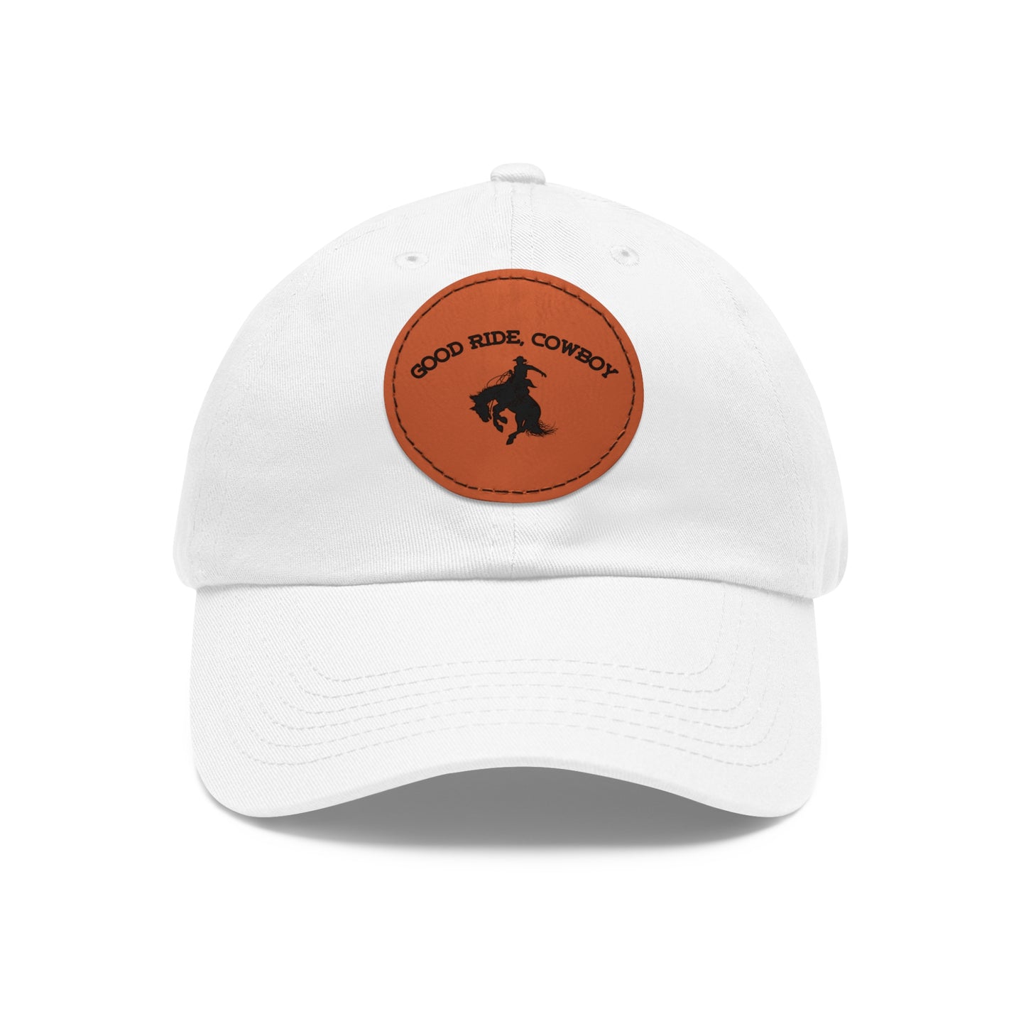 Good Ride, Cowboy Hat with Leather Patch (Round)